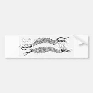 two cats bumper sticker