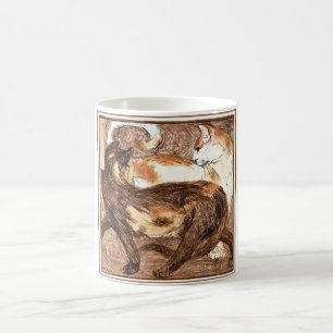 Two Cats (by Franz Marc) Coffee Mug
