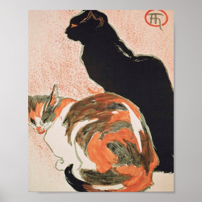 Two Cats By Theophile Alexandre Steinlen Poster (Front)