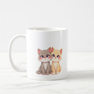 Two Cats Ceramic Mug