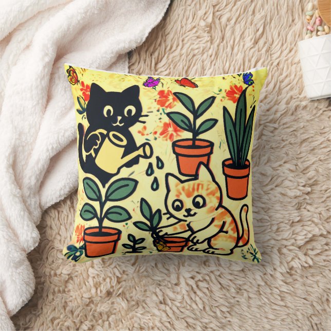 Two cats cushion (Blanket)