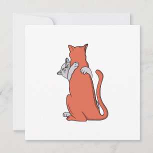Two Cats Embrace Friendship Holiday Card