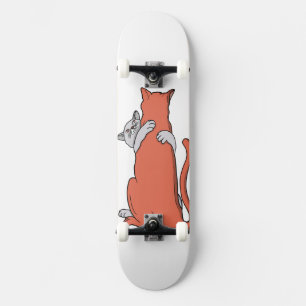 Two Cats Embrace Friendship Skateboard
