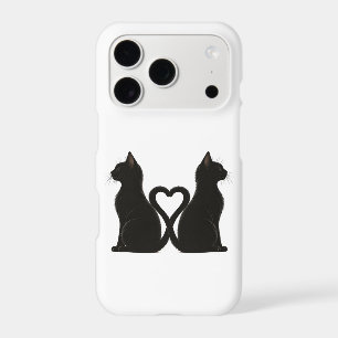 Two Cats Heart Tail iPhone Case