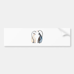 Two Cats in Love Bumper Sticker