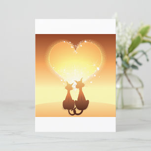 Two Cats In Love Invitations