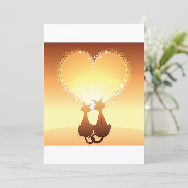 Two Cats In Love Invitations (Creator Uploaded)