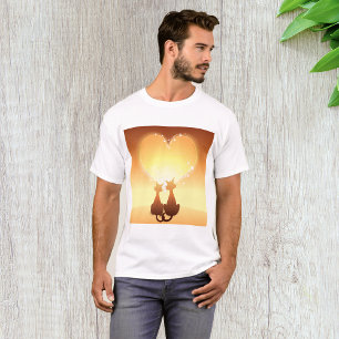 Two Cats In Love Mens T-Shirt