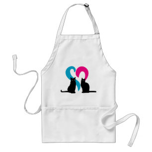 Two cats in love standard apron