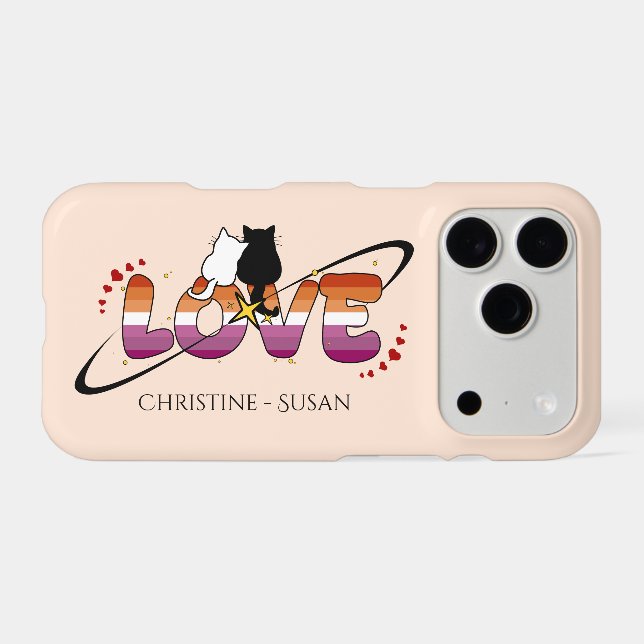 Two Cats In Love Sunset Lesbian Flag (Back (Horizontal))