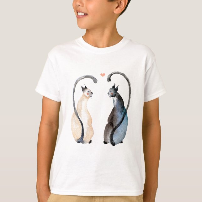 Two Cats in Love T-Shirt (Front)