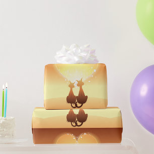 Two Cats In Love Wrapping Paper