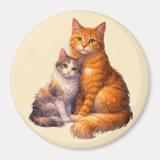 Two Cats Magnet