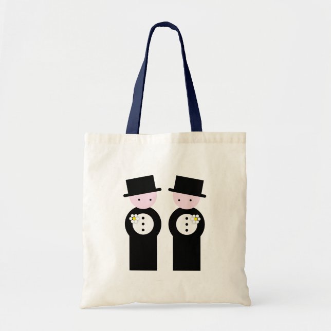 Two caucasian grooms tote bag (Front)
