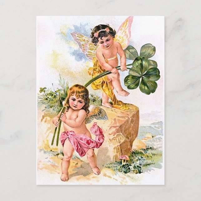 Two Charming Butterfly Children Postcard (Front)