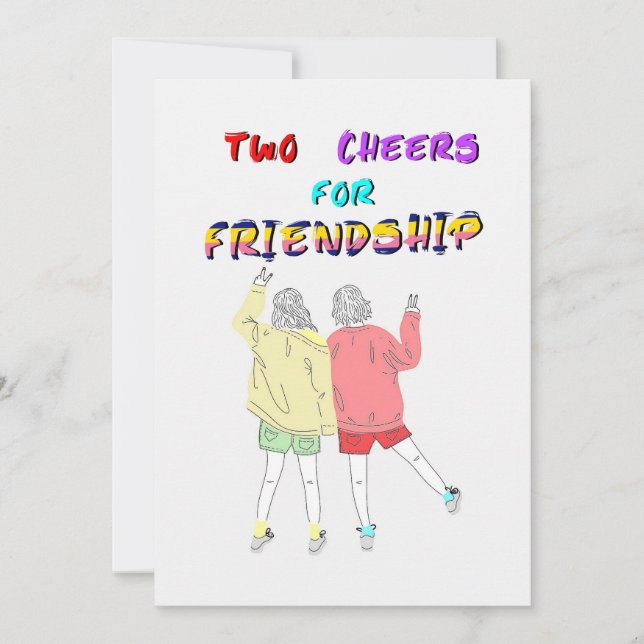 Two Cheers For Friendship 30 Girls July Friends Save The Date (Front)