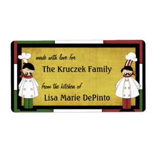 Two Chefs Food Preparation Labels