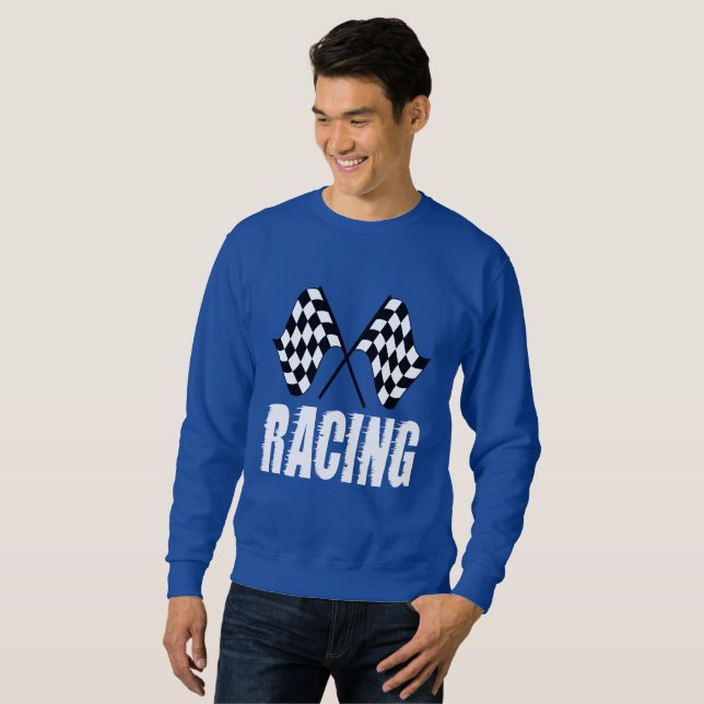 Two chequered racing flags for the competition 5 sweatshirt (Front Full)