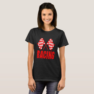 Two chequered racing flags for the competition win T-Shirt