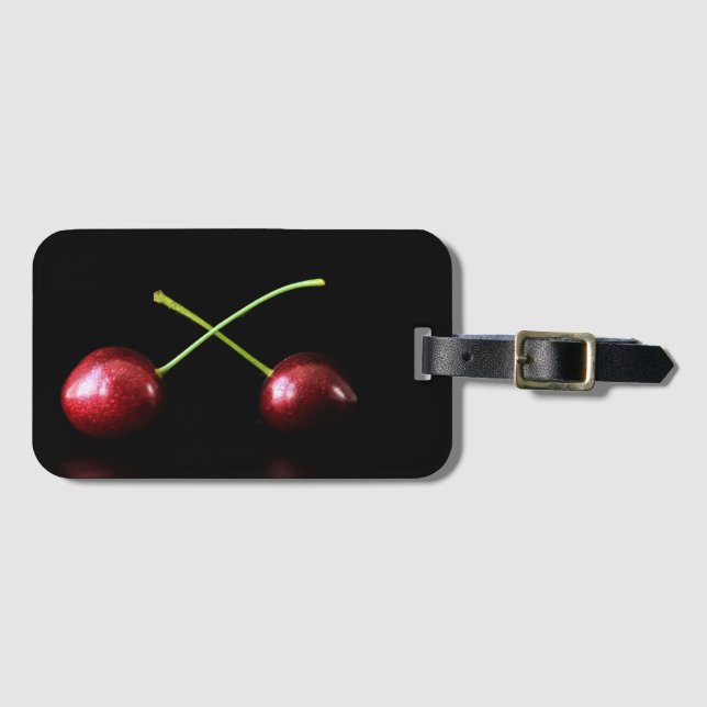 Two Cherries bc ltcnm Luggage Tag (Front Horizontal)