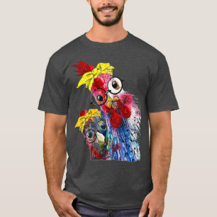 two Chicken with bandanna headband and glasses T-Shirt