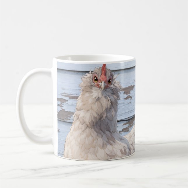 Two Chickens Farmhouse Kitchen Rustic Country Coffee Mug (Left)