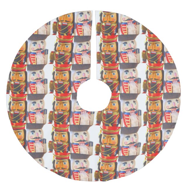 Two Christmas nutcrackers Brushed Polyester Tree Skirt (Front)