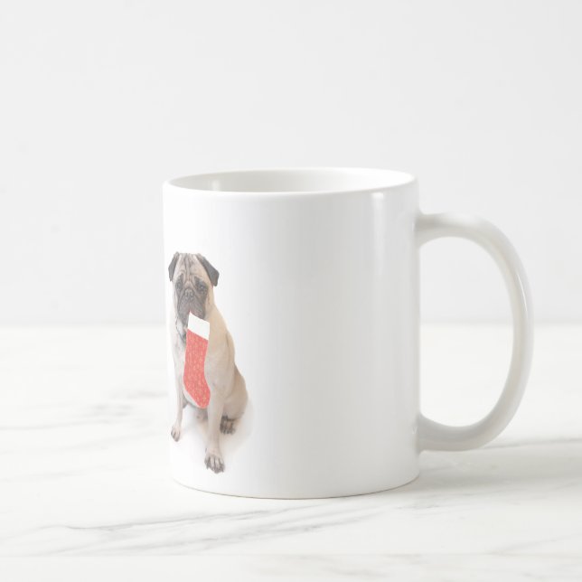 Two christmas pugs coffee mug (Right)