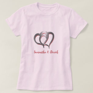 Two Chrome Hearts Personalised with Names T-Shirt