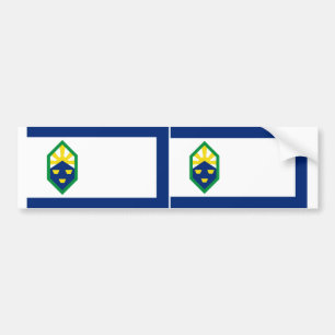 TWO Colorado Springs Flag Bumper Sticker