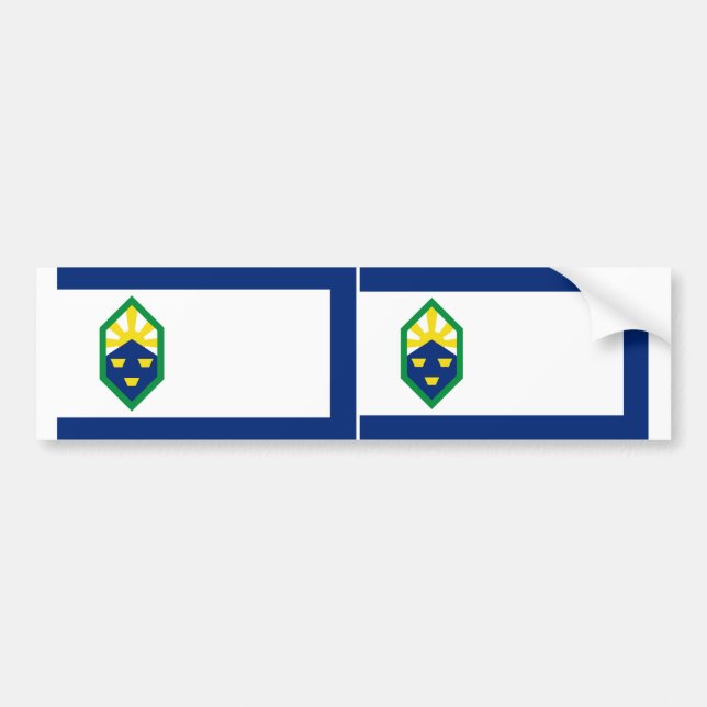 TWO Colorado Springs Flag Bumper Sticker (Front)