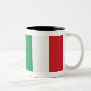 Two colored cup black Italy flag