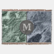 Two colour marble monogram - Pick your colours