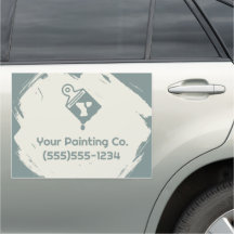 Two colour Paint Brush Logo Painting Company
