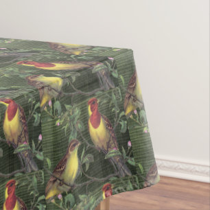 Two Colourful Birds Tablecloth
