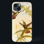 Two Colourful Hummingbirds Aiming for Same Flower iPhone 13 Case<br><div class="desc">Artist John Gould was passionate about birds. In this coloured drawing,  the two hummingbirds and the flower are represented beautifully. The details in this colourful fine art will delight any art lover.</div>