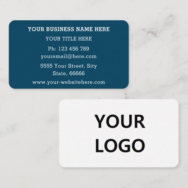Two Colours Business Cards with Logo - Choose Colo (Front/Back)