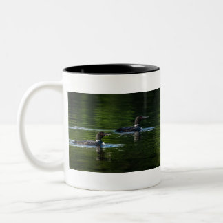 Two Common Loons Two-Tone Coffee Mug