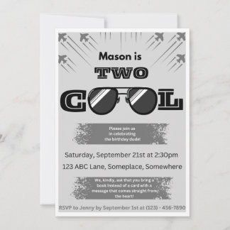 Two Cool Birthday Dude! Invitation