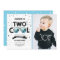 Two Cool birthday invitation boy 2nd birthday Blue