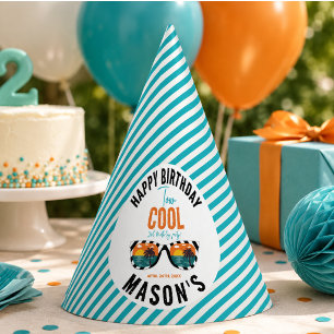 Two Cool Boy 2nd Birthday Party Hat