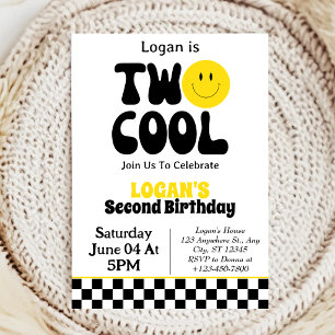 Two Cool Boy 2nd Birthday Party Invitation
