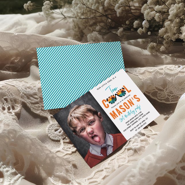 Two Cool Boy 2nd Birthday Party Invitation (Creator Uploaded)