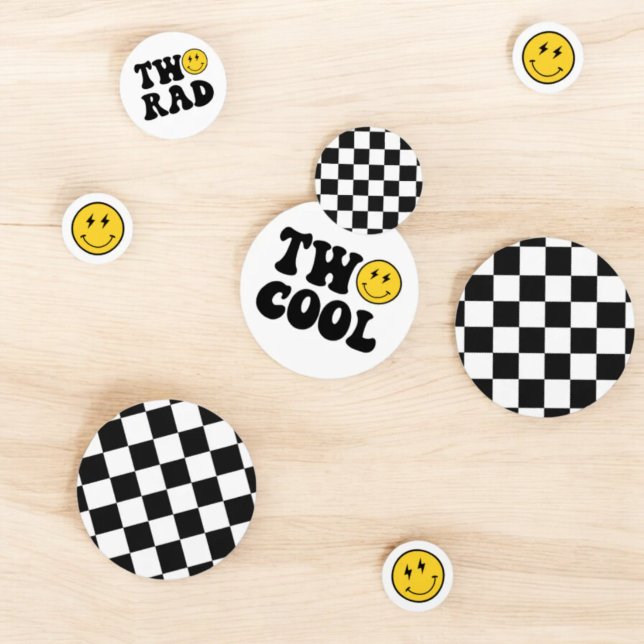 Two Cool Boy Second Birthday Party Confetti (Creator Uploaded)