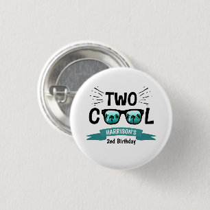 Two Cool Boys 2nd Birthday 3 Cm Round Badge