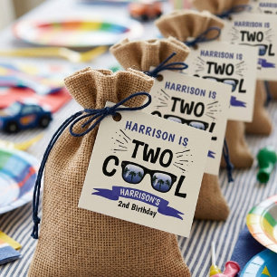 Two Cool Boys 2nd Birthday Favour Tags
