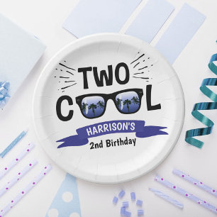 Two Cool Boys 2nd Birthday Paper Plate