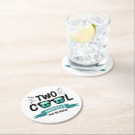 Two Cool Boys 2nd Birthday Round Paper Coaster<br><div class="desc">Celebrate in style with these fun and very trendy 2nd birthday party coaster. This design is easy to personalise with your special event wording and your guests will be thrilled when they see these fabulous coaster. Matching party items can be found in the collection.</div>