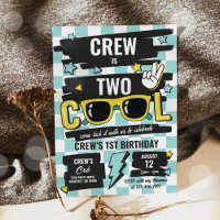 Two Cool Chequered Sunglasses 2nd Birthday Party