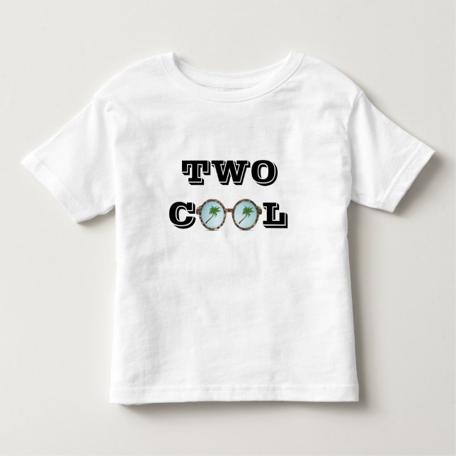 TWO COOL - COCONUT TREES SUNGLASSES TODDLER T-Shirt (Front)
